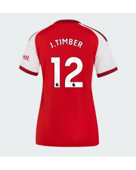 Arsenal Jurrien Timber #12 Maglia Gara Casa Repliche 2026-27 Donna Maniche Corte
